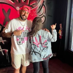 Graffiti Style Denim Jacket Diogo Snow artist